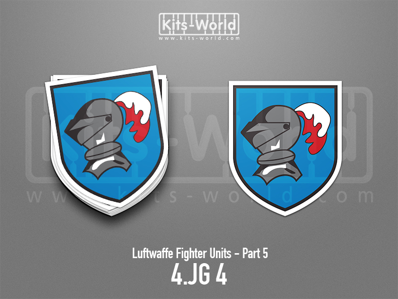Kitsworld SAV Sticker - Luftwaffe Fighter Units - 4.JG 4 W:86mm x H:100mm 